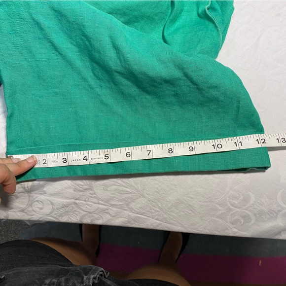 Vintage 100% Linen Shorts Women’s 29 Waist Green For Pete’s Sake 8 Inch 12 - Picture 9 of 9